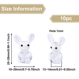 10pcs Lampwork Beads Rabbit Animal Bead 25~28mm for Jewelry DIY