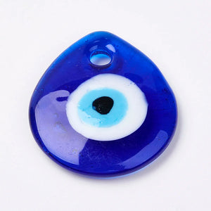 10pcs Evil Eye Lampwork Pendants Teardrop Charms for DIY Jewelry Making