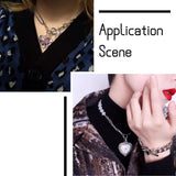 10pcs Lampwork Heart Pendants Inner Flower Pendant Mix for Necklace Making