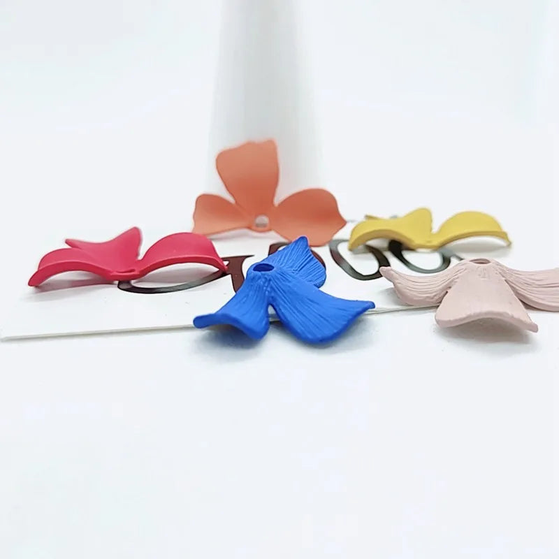 10pcs Colorful Leaves Alloy Pendant Charms for Jewelry Making