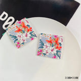 10pcs Heart Pendants Acrylic Flower Leaf Charms Jewelry Making Findings