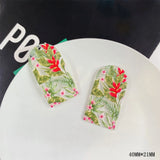 10pcs Heart Pendants Acrylic Flower Leaf Charms Jewelry Making Findings