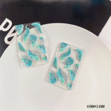 10pcs Heart Pendants Acrylic Flower Leaf Charms Jewelry Making Findings