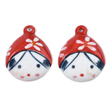 10pcs Porcelain Girl Pendants for DIY Jewelry 53x40x8~11mm