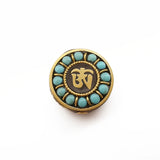 10pcs Retro Tibetan Beads Antique Golden Red Nepal Bead for Jewelry Making
