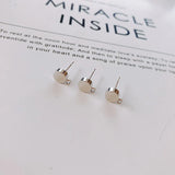 10pcs Silver Earrings Base Stud Earrings Round Setting for Diy Jewelry