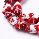10pcs Snowman Christmas Lampwork Beads DIY Jewelry Making