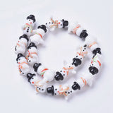 10pcs Snowman Christmas Lampwork Beads DIY Jewelry Making