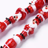 10pcs Snowman Christmas Lampwork Beads DIY Jewelry Making