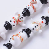 10pcs Snowman Christmas Lampwork Beads DIY Jewelry Making