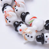 10pcs Snowman Christmas Lampwork Beads DIY Jewelry Making