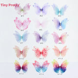 10pcs Organza Butterfly w/ Rhinestone Hair Jewelry Accessory