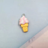 10pcs Heart Animal Bear Ice Cream Charms Pendant For Earring Jewlery Making
