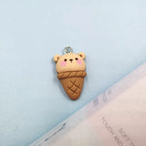 10pcs Heart Animal Bear Ice Cream Charms Pendant For Earring Jewlery Making