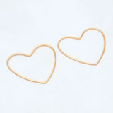 10pcs Heart Link Charms 18K Plated Brass 28x32mm DIY Jewelry Making (GB-2931)