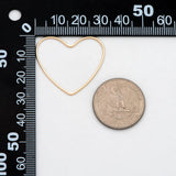 10pcs Heart Link Charms 18K Plated Brass 28x32mm DIY Jewelry Making (GB-2931)