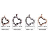 10pcs Heart Locket Pendant Charms for Jewelry Making