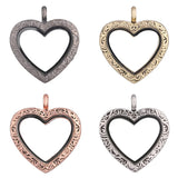 10pcs Heart Locket Pendant Charms for Jewelry Making