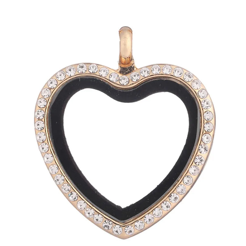 10pcs Heart Locket Pendant Charms for Jewelry Making