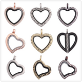10pcs Heart Locket Pendant Charms for Jewelry Making
