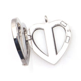 10pcs Heart Locket Pendant Charms for Jewelry Making