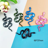 10pcs Heart Moon Snake Acrylic Charms For Jewelry Making DIY Earrings Keychain