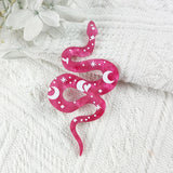 10pcs Heart Moon Snake Acrylic Charms For Jewelry Making DIY Earrings Keychain