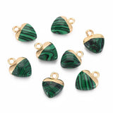 10pcs Heart Malachite Charms for DIY Earring Necklace