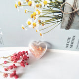 10pcs Heart Shape Acrylic Charms 3D Pendants Dried Flower In Ball Jewelry Making