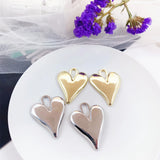 10pcs Heart Shape Earrings Pendants Love Heart Silver Pendant Charms