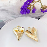10pcs Heart Shape Earrings Pendants Love Heart Silver Pendant Charms