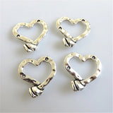 10pcs Heart Shaped Charm Pandant for Jewelry Making DIY