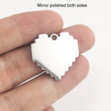 10pcs Stainless Steel Heart Pendant for DIY Necklace