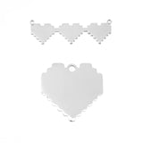 10pcs Stainless Steel Heart Pendant for DIY Necklace