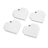 10pcs Stainless Steel Heart Pendant for DIY Necklace