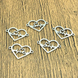 Heartbeat Love Stainless Steel Pendant for Wish Bracelet Making