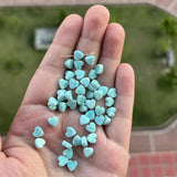 10pcs High 6mm Heart Shape Fire Opal Stone DIY Necklace Jewelry