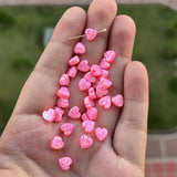 10pcs High 6mm Heart Shape Fire Opal Stone DIY Necklace Jewelry