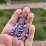10pcs High 6mm Heart Shape Fire Opal Stone DIY Necklace Jewelry