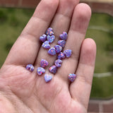 10pcs High 6mm Heart Shape Fire Opal Stone DIY Necklace Jewelry