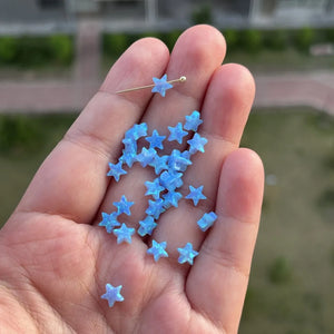 10pcs 6mm Opal Star Shape Fire Opal Stone Pink/Blue/Purple DIY Necklace Making