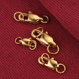 10pcs Stainless Steel Lobster Clasps with Jump Rings for Jewelry Making