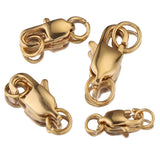 10pcs Stainless Steel Lobster Clasps with Jump Rings for Jewelry Making