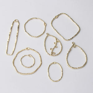 10pcs High KC Geometric Charms Round Drop Charm Pendant DIY Earrings Necklace