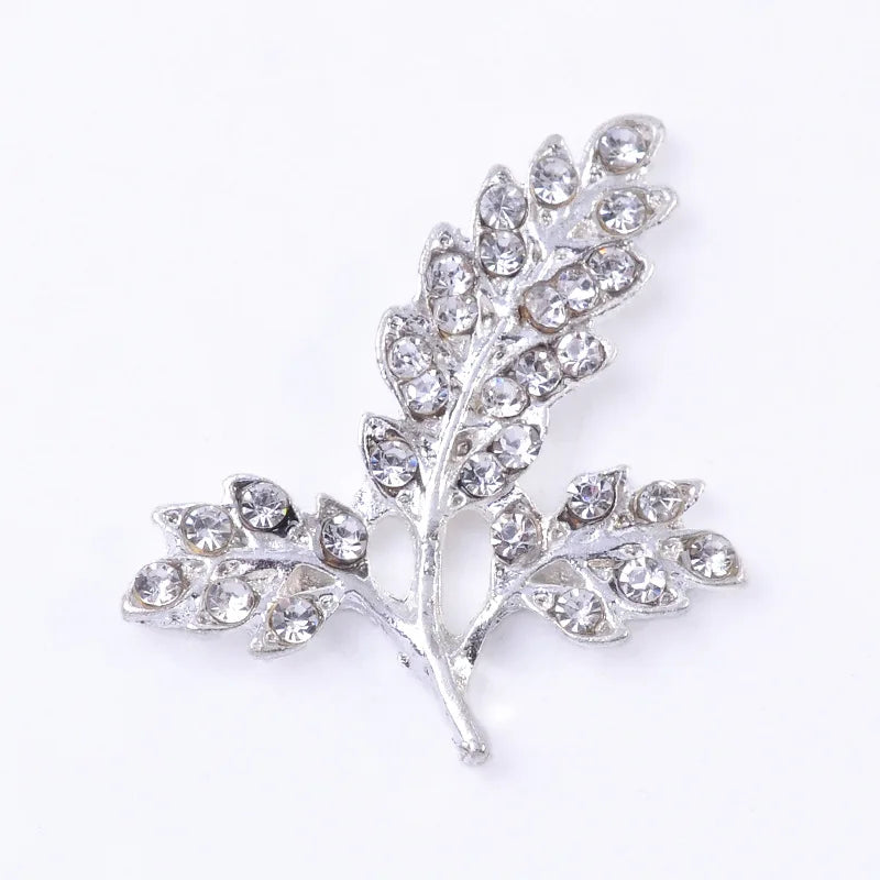 10pcs Metal Gold Leaf Charms for DIY Jewelry Making