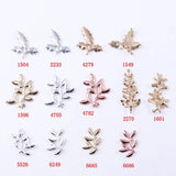 10pcs Metal Gold Leaf Charms for DIY Jewelry Making