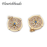 10pcs High Nickel CZ Beads Sun Pendant Charms for Jewelry Making