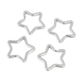 10pcs High Pentagram Shape Stainless Steel Key Chains