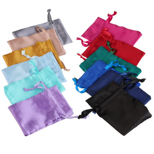 10 Satin Gift Bags 8x10cm 10x15cm Wedding Candy Packaging Drawstring Pouches