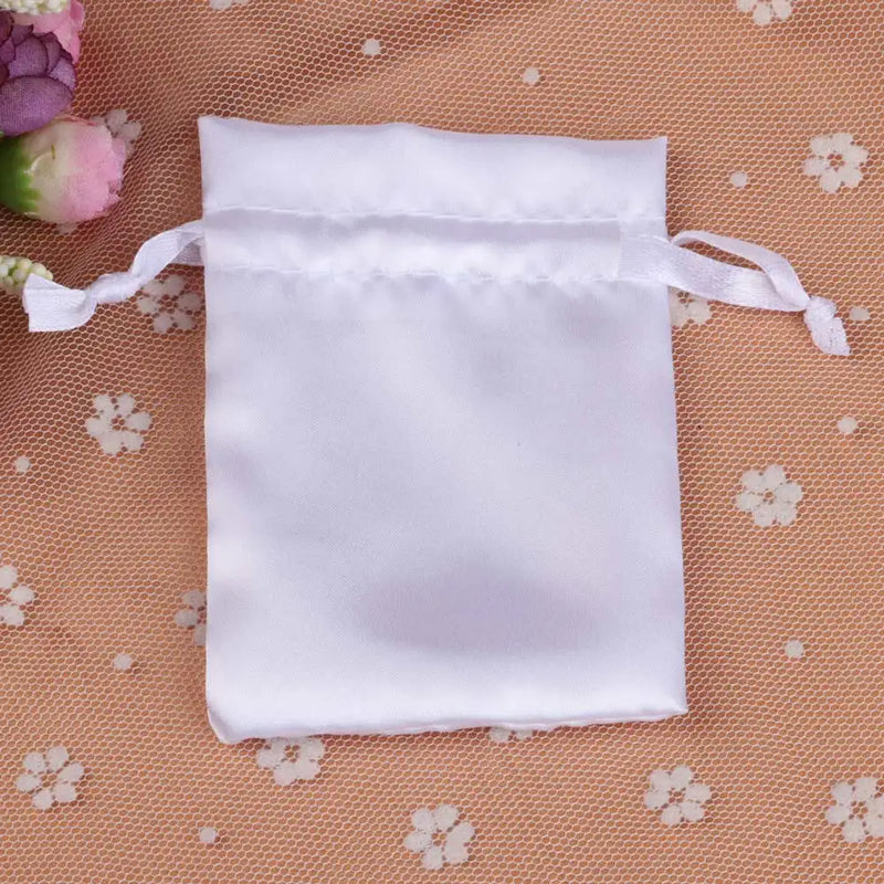 10 Satin Gift Bags 8x10cm 10x15cm Wedding Candy Packaging Drawstring Pouches